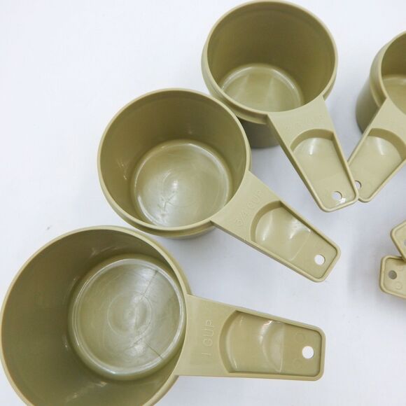Tupperware Measuring Cups Complete Set of Six Olive Avocado Sage Green 761 - Picture 5 of 10